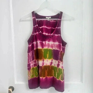Joie Tie Dye Boho Silk Tank Size S